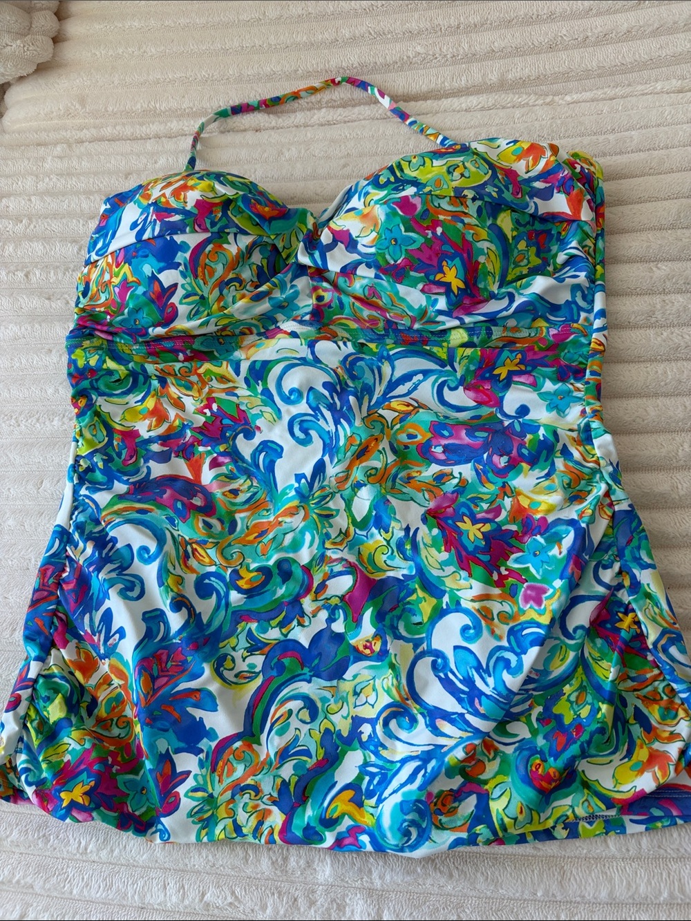 Lauren Ralph Lauren Multicolor Floral-Scroll One-Piece Swim Bodysuit